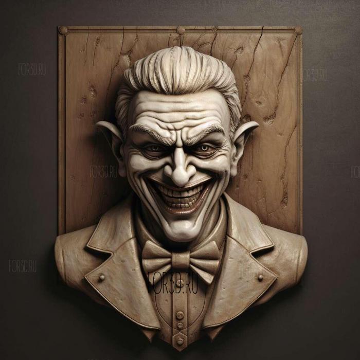 joker 3d model 3 stl model for CNC